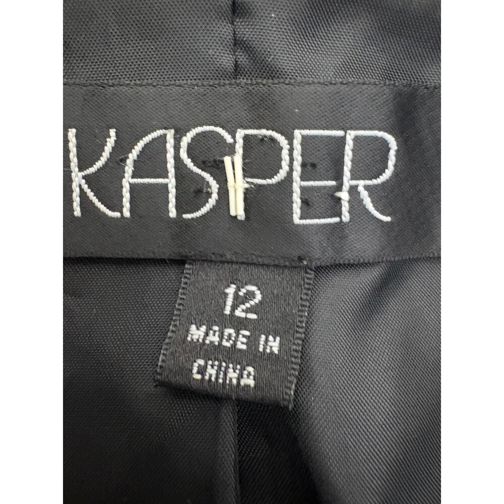 Kasper Women’s Size 12 Charcoal Gray Tailored Blazer Career Jacket - Picture 14 of 14